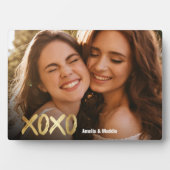 XOXO Best Friends Gold Script BESTE FREUNDIN Foto Fotoplatte (Vorderseite)