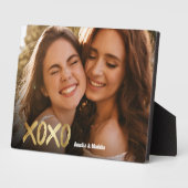 XOXO Best Friends Gold Script BESTE FREUNDIN Foto Fotoplatte (Seite)