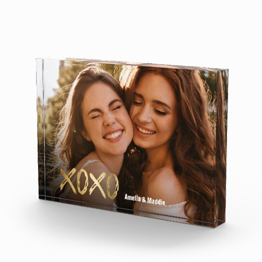 XOXO Best Friends Gold Script BESTE FREUNDIN Fotoblock (Rechts)