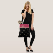 XOXO Black Gold Hot Pink Typografie Niedlich Tasche (Am Model)
