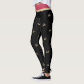 XOXO Black Hot Pink Gold Typografie Niedliche Legg Leggings (Links)