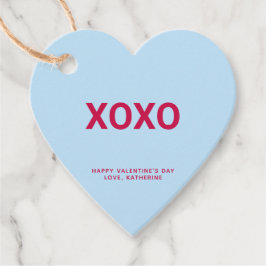 XOXO Blauer Herzspass niedlicher Valentinstag Brau Geschenkanhänger