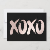 XOXO Blush Pink | Chic Brushstroke Valentinstag Einladung (Vorderseite)