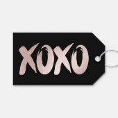 XOXO Blush Pink | Handgeschriebenes Pinselskript Geschenkanhänger (Vorderseite (Horizontal))