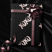 XOXO Blush Pink | Handgeschriebenes Pinselskript Geschenkpapier