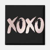 XOXO Blush Pink | Handgeschriebenes Pinselskript Magnet (Vorne)