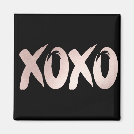 XOXO Blush Pink | Handgeschriebenes Pinselskript Magnet (Vorne)