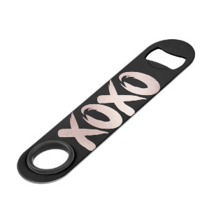 XOXO Blush Pink   Handgeschriebenes Pinselskript Speed Flaschenöffner