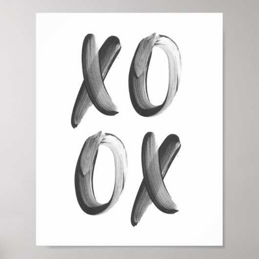 XOXO Brush Schriftart Poster (Vorne)