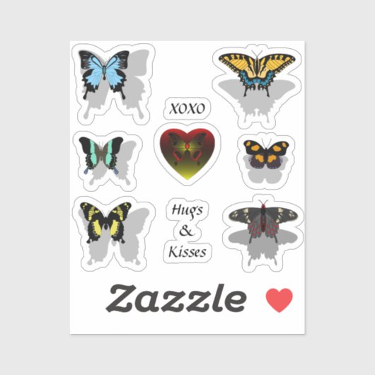 XOXO Butterfly Pack Aufkleber (Blatt)