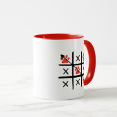 XOXO Cat Dog Paw Print Valentine Gift Tic Tac Toe Tasse (VorderseiteRechts)