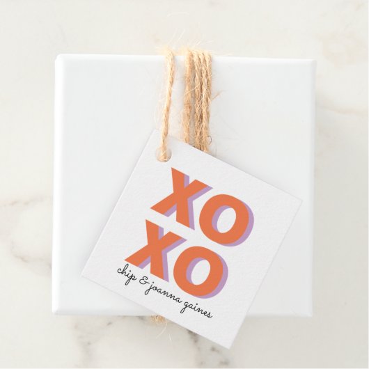 XOXO Colorblock Geschenkanhänger (Beispiel)