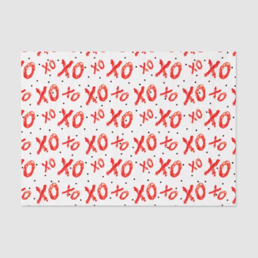 XOXO (Design 48 Red Series) Seidenpapier (Vorderseite)