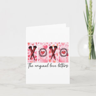 Xoxo Die ursprünglichen Liebe Buchstaben Retro übe Karte