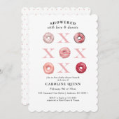 XOXO Donut Babydusche Einladung (Vorne/Hinten)