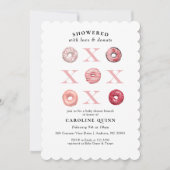 XOXO Donut Babydusche Einladung (Vorderseite)