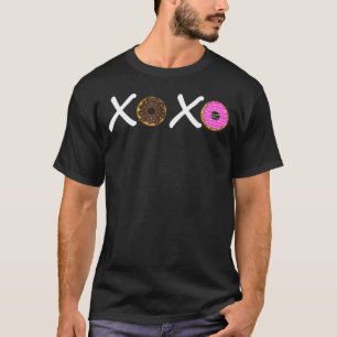 Xoxo Donuts Heather Raspberry Valentine Tag T-Shirt