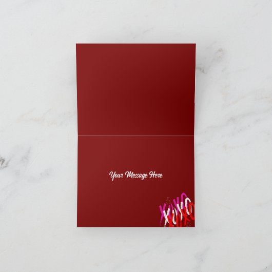 XOXO Doppelherz Dankeskarte (Innenseite)