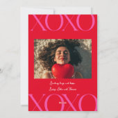 Xoxo drei Fotos Valentinstag Feiertagskarte (Rückseite)