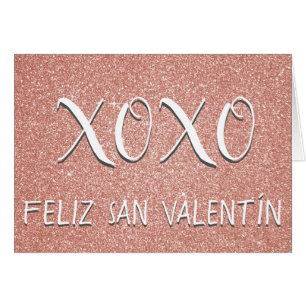 XOXO Feliz San Valentín Rosa Gold Sparkone