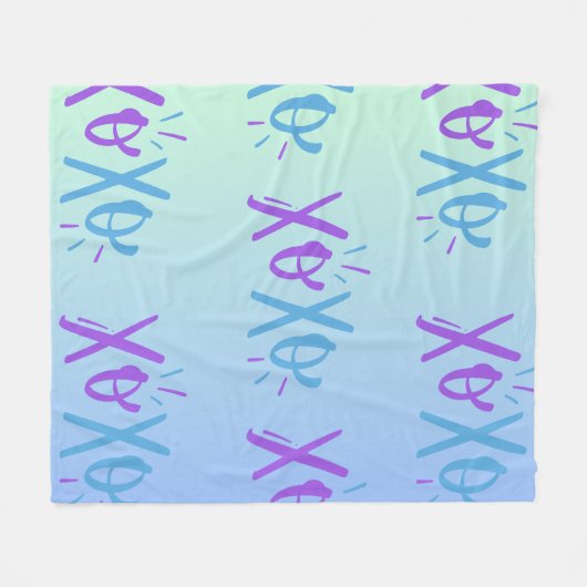 XOXO Fleece Blanket (Vorderseite (Horizontal))
