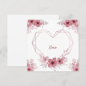 Xoxo Flororal Karte (Vorne/Hinten)