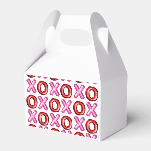 XOXO Foil red pink Valentinstag Brautparty Geschenkschachtel (Vorderseite)