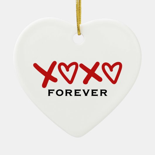 XOXO Forever Romantische Rote Valentine Ornament (Vorne)