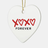 XOXO Forever Romantische Rote Valentine Ornament (Links)