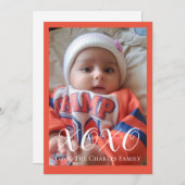 XOXO Foto Valentine Tageskarte Feiertagskarte (Vorne/Hinten)