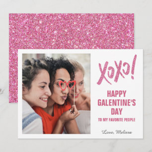 XOXO Frohe Galentine's Day Foto Feiertagskarte