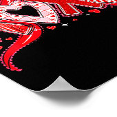 Xoxo Funny Valentines Day Love Coquette Bow Checke Poster (Ecke)