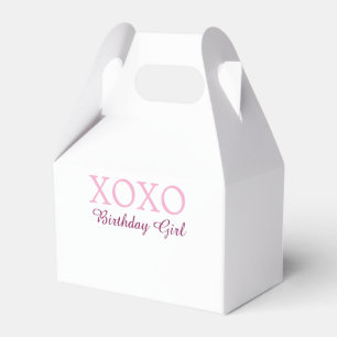 Xoxo Geburtstagsmädchen Name rosa mauve einfach Li Geschenkschachtel