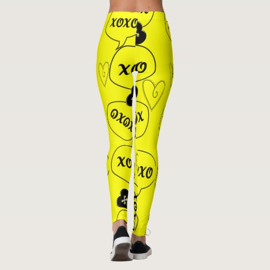 Xoxo-Gelbe Leggings (Rückseite)