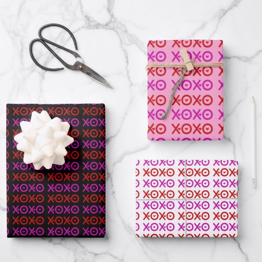 XOXO GESCHENKPAPIER SET (Vorderseite)