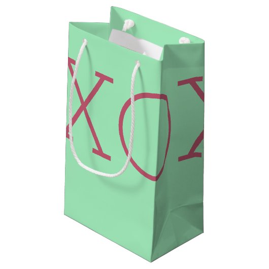 XOXO Geschenktasche Kleine Geschenktüte (Rückseite Schrägansicht)