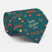 XOXO - Glücklicher Valentinstag personalisierbar Krawatte (Gerollt)