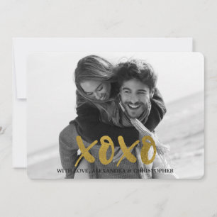 XOXO Gold Foil Valentine's Day Foto Feiertagskarte