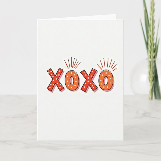 Xoxo Graphic Love Card Karte (Vorderseite)