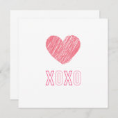 "XOXO"-Grußkarte (Vorne/Hinten)