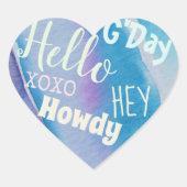 XOXO Hallo Herz-Aufkleber (Vorderseite)
