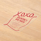 XOXO Hand Drawn Galentine’s Day Party Acryleinladungen (Ablage )