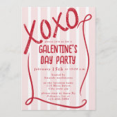 XOXO Hand Drawn Galentine’s Day Party Einladung (Vorderseite)