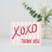 XOXO Hand Drawn Galentine’s Day Party Flat Dankeskarte (Stehend Vorderseite)