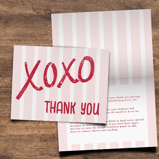 XOXO Hand Drawn Galentine’s Day Party Folding Dankeskarte