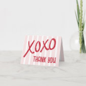 XOXO Hand Drawn Galentine’s Day Party Folding Dankeskarte (Vorderseite)
