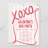 XOXO Hand Drawn Galentine’s Day Party Magneteinladung (Vorderseite)