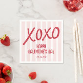 XOXO Hand Drawn Galentine’s Day Party Serviette (Beispiel)