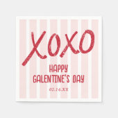 XOXO Hand Drawn Galentine’s Day Party Serviette (Vorderseite)