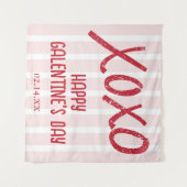 XOXO Hand Drawn Galentine’s Day Party Wandteppich (Vorderseite (Horizontal))